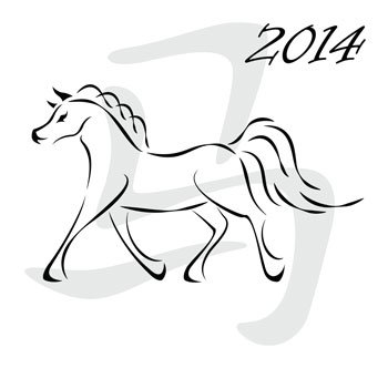 талисман 2014 года — Синяя деревянная Лошадь